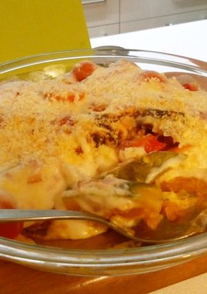 かぼちゃとトマトのハムグラタン-レシピのメイン写真