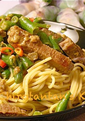 簡単旨い！グリーンタイカレー風味パスタ☆-レシピのメイン写真