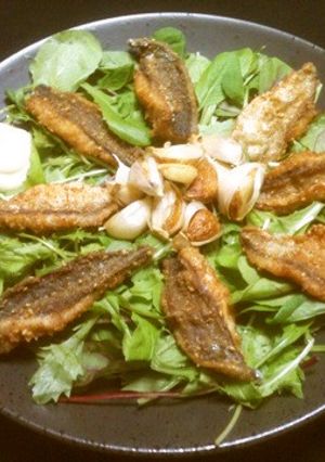 シマイサキとニンニクの胡麻香味揚-レシピのメイン写真