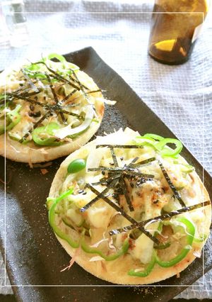 レモン×醤油麹 ピーマン・玉葱和トースト-レシピのメイン写真