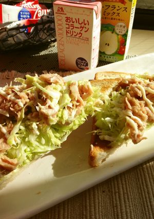 ツナキャベツトースト・朝食5分クック❤-レシピのメイン写真