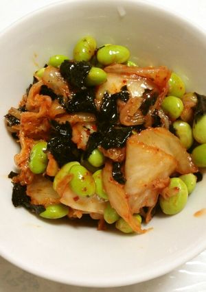 簡単！枝豆キムチ韓国海苔あえ-レシピのメイン写真