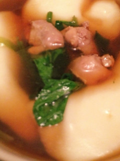 鶏肉とほうれん草のお雑煮☆麺つゆにも-レシピのメイン写真