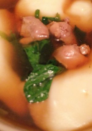 鶏肉とほうれん草のお雑煮☆麺つゆにも-レシピのメイン写真