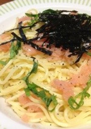 焦がしバターと大葉香るたらこスパ-レシピのメイン写真