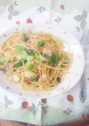 ねぎチャーシューとキャベツのパスタ-レシピのメイン写真