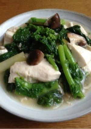 菜の花と豆腐の煮物-レシピのメイン写真