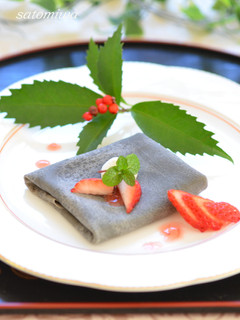 もっちり♫黒豆煮汁で和風クレープ✿-レシピのメイン写真
