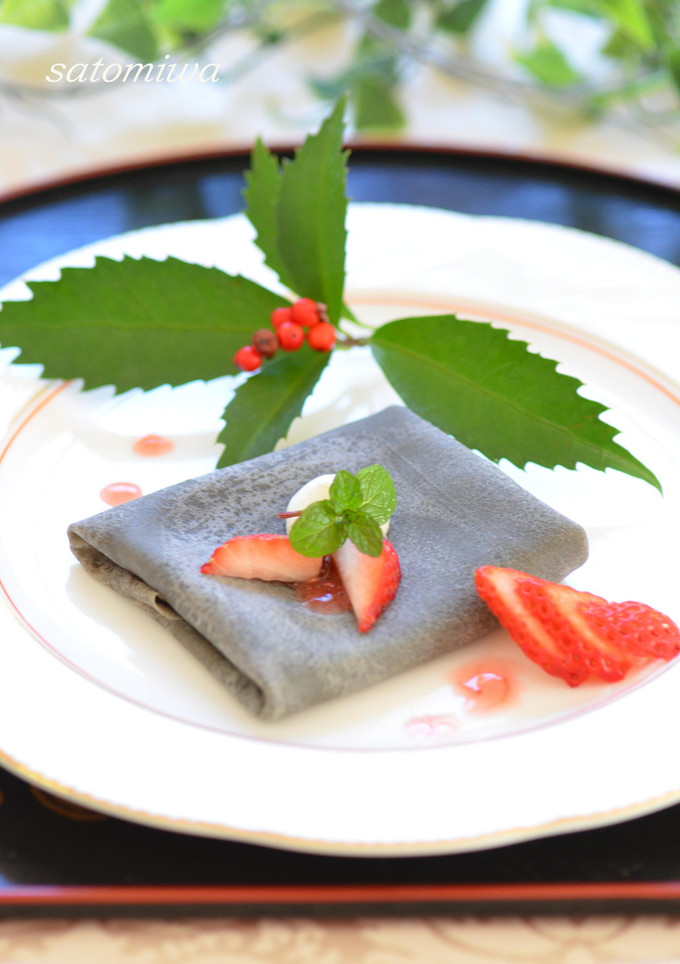もっちり♫黒豆煮汁で和風クレープ✿-レシピのメイン写真