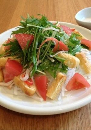 大根と水菜の和風シーザーサラダ-レシピのメイン写真