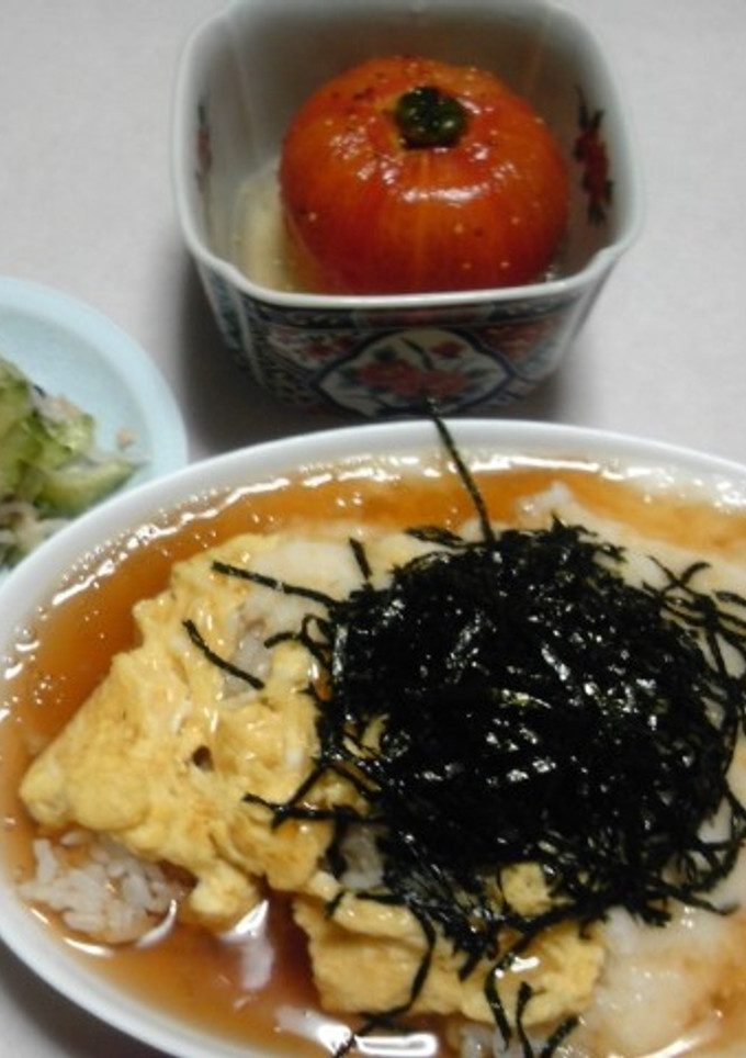 ふわとろ！とろろあんかけ和風オムライス-レシピのメイン写真