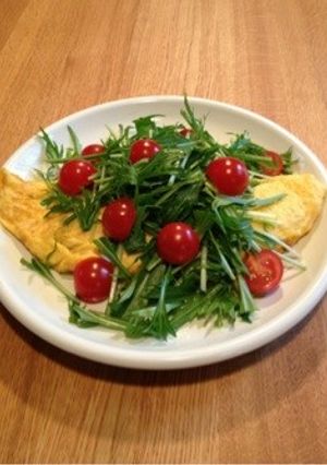 キーマカレーオムレツ・サラダ仕立て-レシピのメイン写真