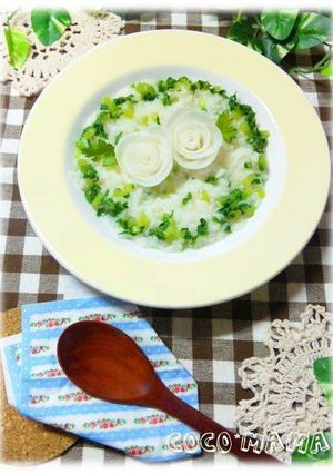 簡単かわいい♪ホワイトローズの七草粥-レシピのメイン写真