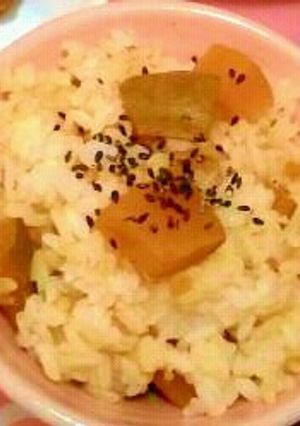 切って炊くだけ！簡単かぼちゃごはん☆-レシピのメイン写真