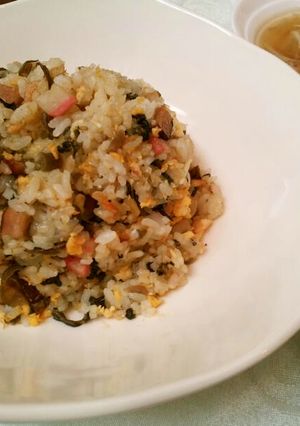 香ばしい、簡単！高菜チャーハン-レシピのメイン写真