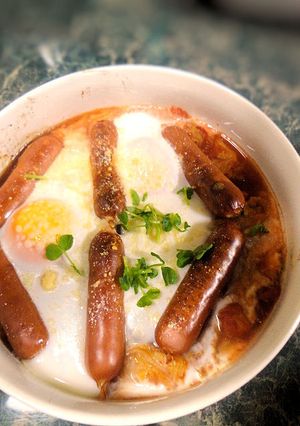 白菜とソーセージのフラメンカエッグ-レシピのメイン写真