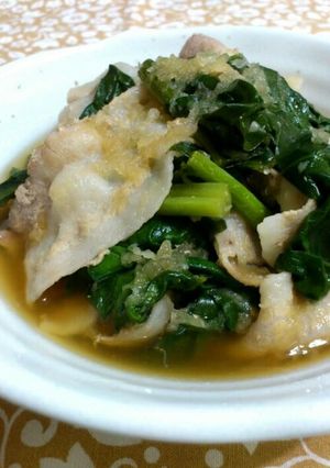 さっぱり＊ほうれん草と豚ばら肉のみぞれ煮-レシピのメイン写真