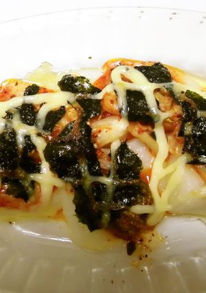 激うま！簡単お餅のキムマヨ焼き-レシピのメイン写真