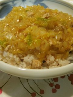 体に染み入る✿白菜と豚ひきのあんかけご飯-レシピのメイン写真