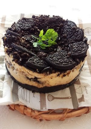 たっぷりオレオのベイクドチーズケーキ-レシピのメイン写真