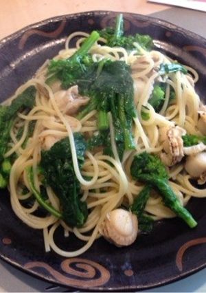 ホタテと菜の花のパスタ☆-レシピのメイン写真