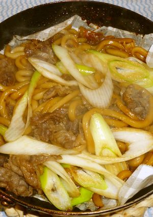 パパのすき焼きうどん-レシピのメイン写真