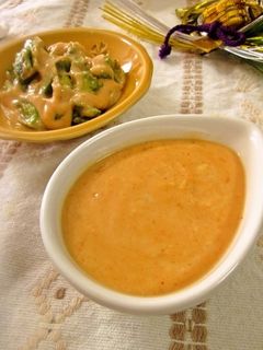 コチュジャン入り酒かす豆腐ソース&スープ-レシピのメイン写真