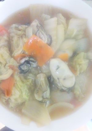 牡蠣と白菜のヘルシー煮-レシピのメイン写真