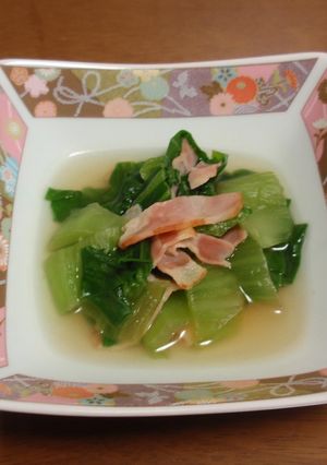 ★青梗菜とベーコンのコンソメ煮★-レシピのメイン写真