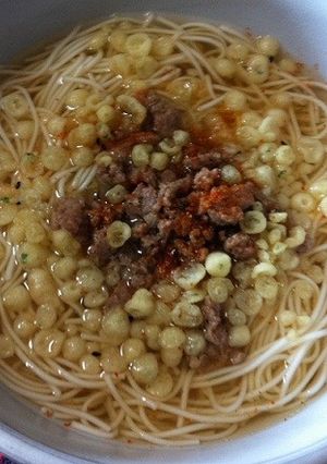 暖か＆さっぱり！肉そぼろ湯麺（うーめん）-レシピのメイン写真