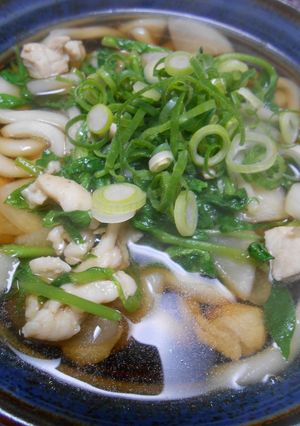 春の七草と鶏肉入りうどん-レシピのメイン写真