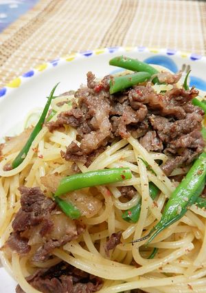 焼き大根と牛肉のパスタ。-レシピのメイン写真