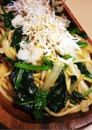 ほうれん草とシラスのおろしパスタ-レシピのメイン写真