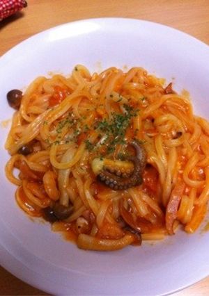 うどんパスタ〜トマト味〜-レシピのメイン写真