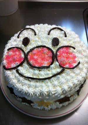 真っ白だけど。。。アンパンマンケーキ-レシピのメイン写真
