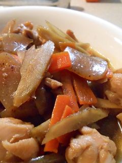 鶏とごぼうの炒め煮-レシピのメイン写真