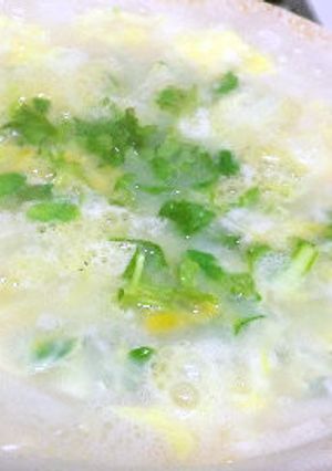鶏だしポン!で簡単「卵七草粥」-レシピのメイン写真