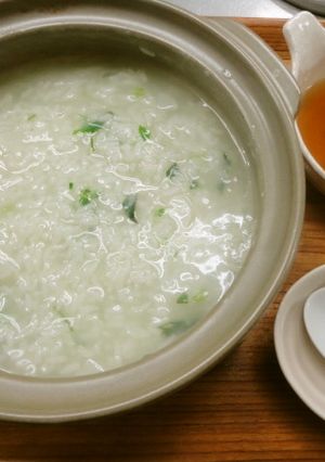 中華餡で食べる七草粥-レシピのメイン写真
