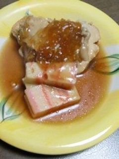 かまぼこと鶏の、糸寒天で作るにこごり風-レシピのメイン写真