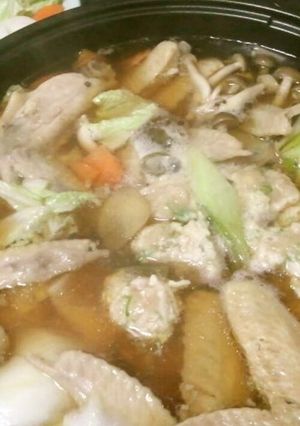 締めはお蕎麦で 絶品!! 鶏鍋-レシピのメイン写真