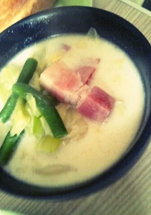 キャベツとあまりもののミルクスープ-レシピのメイン写真