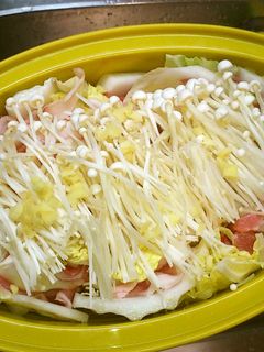 レンジで簡単!白菜・豚・えのきの蒸し煮-レシピのメイン写真