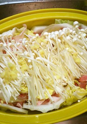 レンジで簡単！白菜・豚・えのきの蒸し煮-レシピのメイン写真