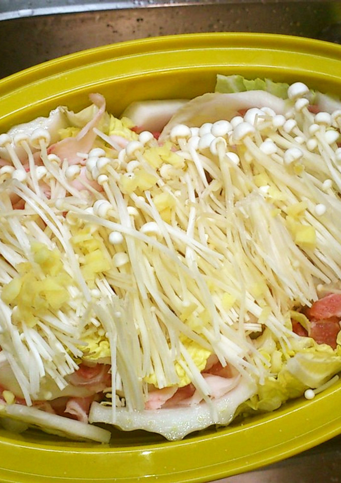 レンジで簡単！白菜・豚・えのきの蒸し煮-レシピのメイン写真