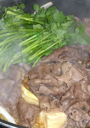 【クレソンレシピ】すき焼き鍋-レシピのメイン写真