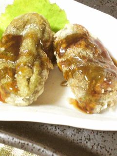 揚げ焼き生麩~みたらしソースがけ-レシピのメイン写真