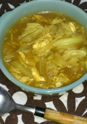 キャベツたっぷり☆カレー卵スープ-レシピのメイン写真