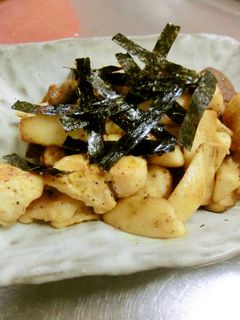 鶏の皮とエリンギのカレー炒め-レシピのメイン写真
