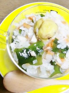 栗とわかめ入りの、七草粥変わり粥-レシピのメイン写真