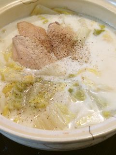 白菜と手羽中ミルク煮-レシピのメイン写真